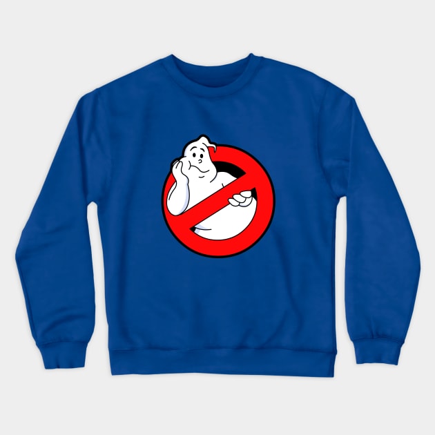 And Now Back To The Real Ghostbusters Logo Bored Crewneck Sweatshirt by RobotGhost